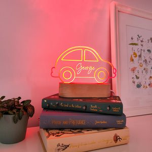 Photograph of personalised car night light by The Crafty Stag