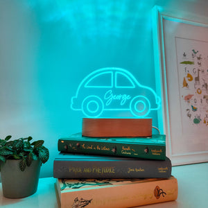 Photograph of personalised night light car by The Crafty Stag
