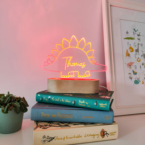 Photograph of personalised dinosaur night light by The Crafty Stag