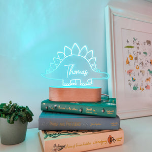 Photograph of dinosaur personalised night light by The Crafty Stag