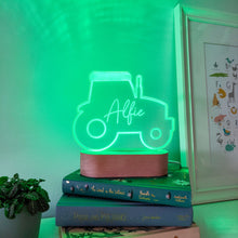 Load image into Gallery viewer, Photograph of personalised tractor night light by The Crafty Stag