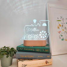 Load image into Gallery viewer, Photograph of personalised train night light by The Crafty Stag