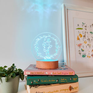 Photograph of children's giraffe night light by The Crafty Stag