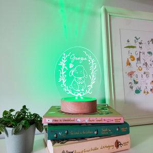 Photograph of night light bunny design by The Crafty Stag