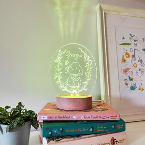Photograph of children's rabbit night light by The Crafty Stag