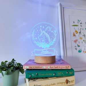 Photograph of children's unicorn night light by The Crafty Stag