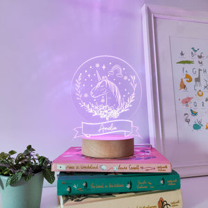 Photograph of kids unicorn night light by The Crafty Stag