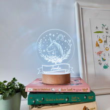 Load image into Gallery viewer, Photograph of personalised unicorn night light by The Crafty Stag