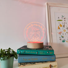 Load image into Gallery viewer, Photograph of personalised lion cub bedside light by The Crafty Stag