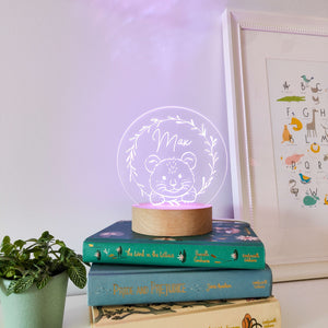 Photograph of lion cub night light by The Crafty Stag