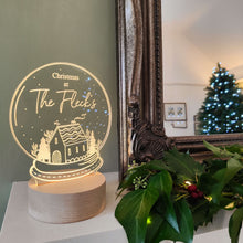Load image into Gallery viewer, Personalised Family Snow Globe Christmas Light