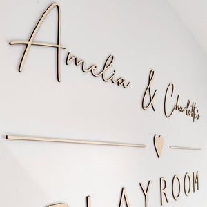 Personalised Playroom Wooden Wall Sign