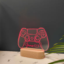 Load image into Gallery viewer, Photograph of gaming name tag  light by The Crafty Stag