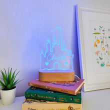 Load image into Gallery viewer, Photograph of custom princess castle night light by The Crafty Stag