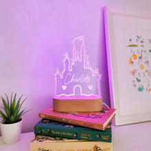 Load image into Gallery viewer, Photograph of personalised castle night light by The Crafty Stag