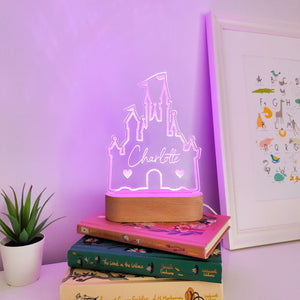 Photograph of personalised castle night light by The Crafty Stag