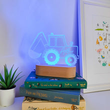 Load image into Gallery viewer, Photograph of personalised digger night light by The Crafty Stag