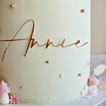 Load image into Gallery viewer, Cake Name Charm and Number Topper Set