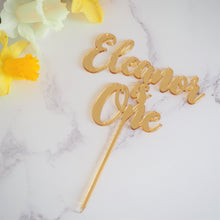 Load image into Gallery viewer, Gold Personalised Birthday Cake Topper