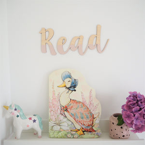 Painted Wooden Read Wall Lettering